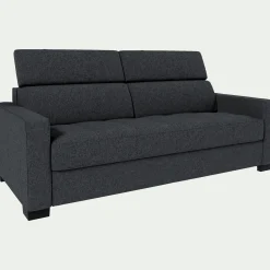 Canapé 3 places convertible avec matelas Bultex en pop avec accoudoirs 15cm - gris anthracite