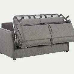 Canapé 3 places convertible en tissu Sogno avec matelas densité 35kg/m3 - gris anthracite
