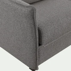 Canapé 3 places convertible en tissu Sogno avec matelas densité 35kg/m3 - gris anthracite