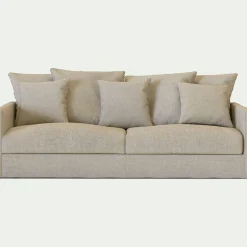 Canapé 4 places convertible en tissu - beige alpilles
