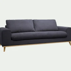 Canapé 4 places convertible en tissu Crown - bleu calabrun