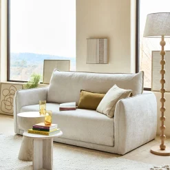 Canapé 3 places convertible en tissu Eden - beige alpilles