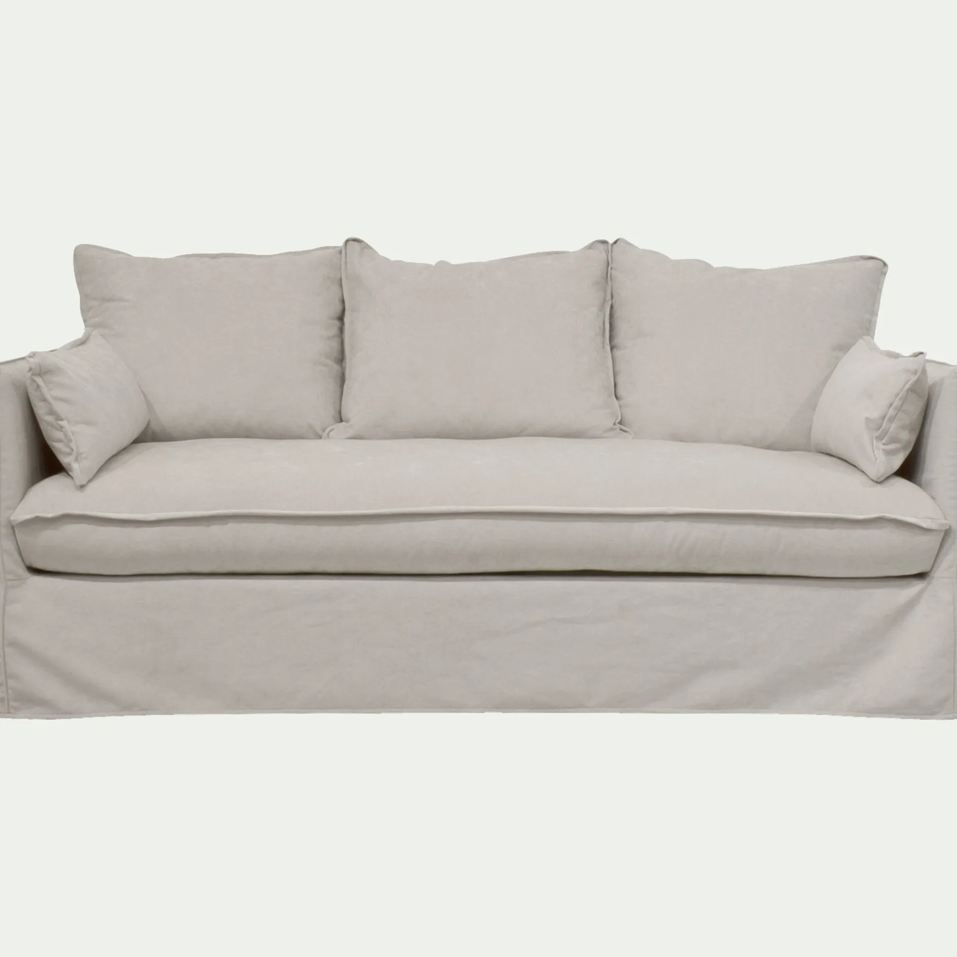 Canapé 3 places convertible en tissu wind - beige alpilles