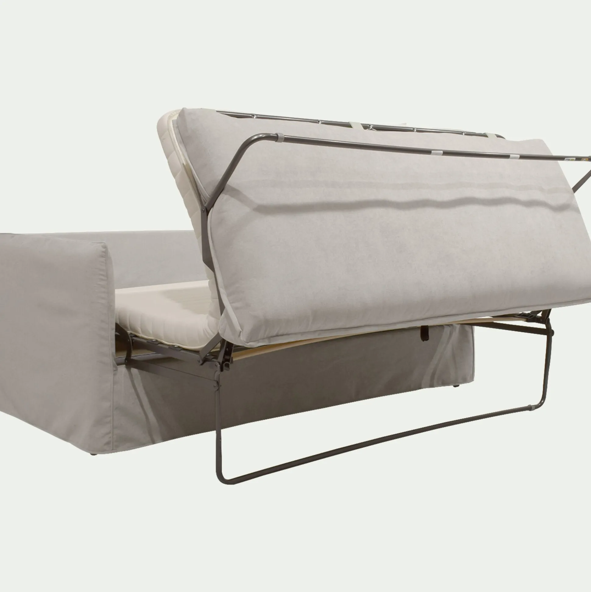 Canapé 3 places convertible en tissu wind - beige alpilles