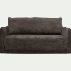 Canapé 3 places convertible en tissu Eden - marron