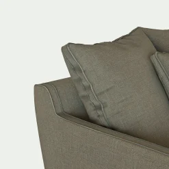 Canapé 2 places convertible tissu mixte - vert cedre