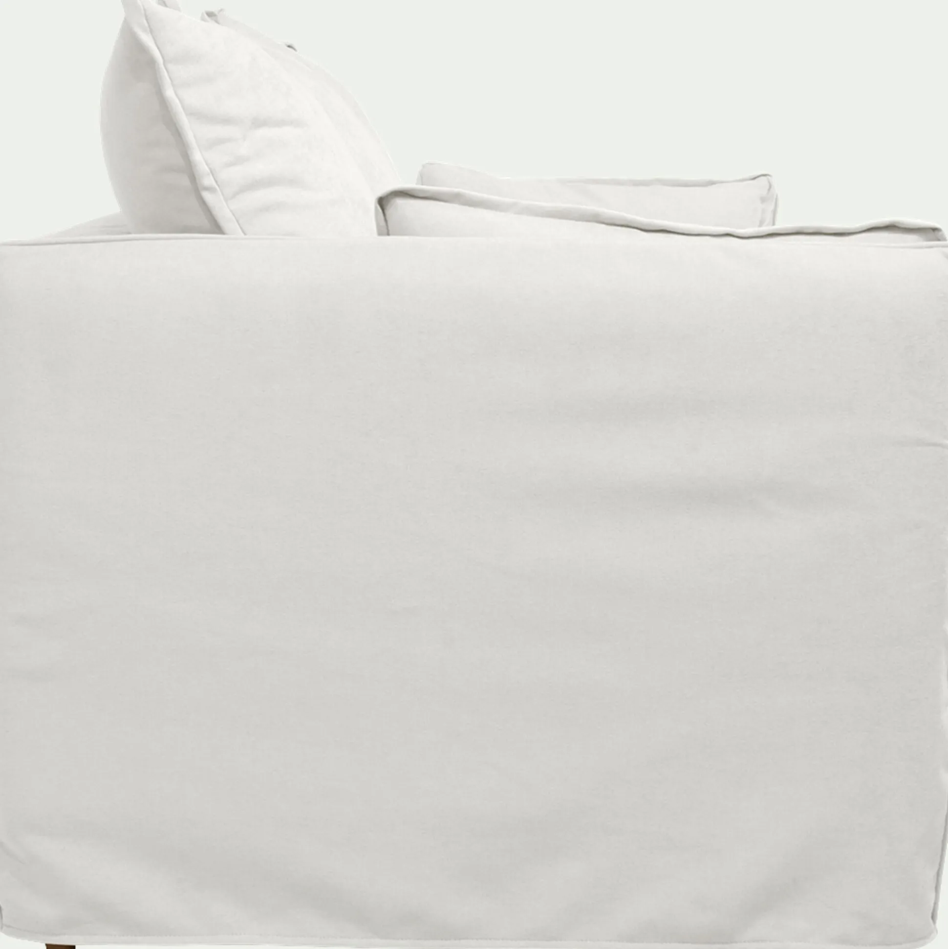 Canapé 4 places convertible en tissu wind - blanc écru