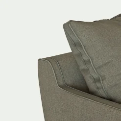 Canapé 3 places convertible matelas Bultex tissu mixte - vert cedre