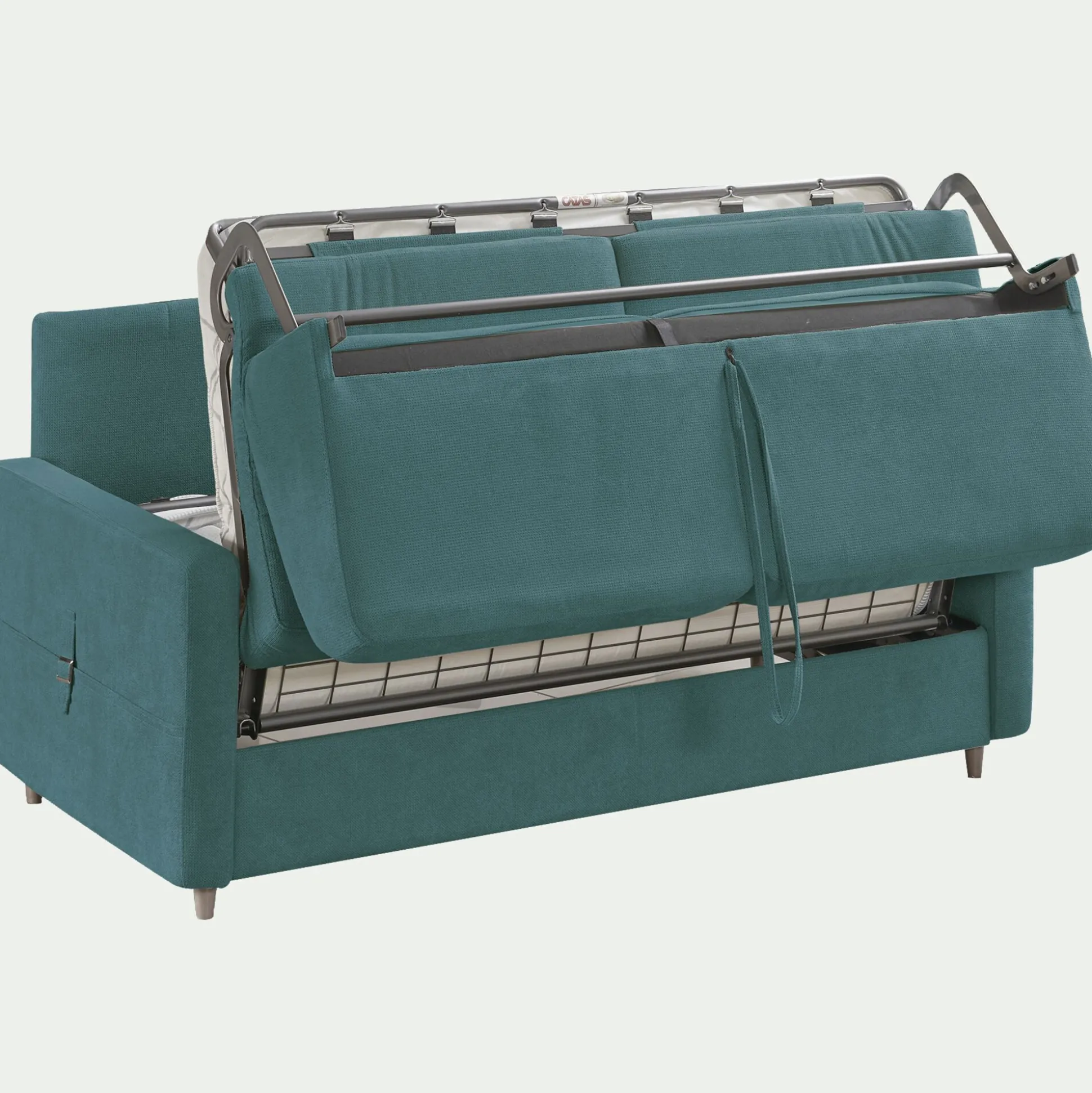 Canapé 4 places convertible en tissu Stella densité 25kg/m3 - bleu
