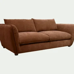 Canapé 4 places convertible en tissu Nature - brun rustrel