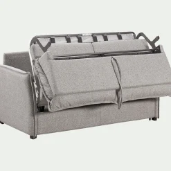 Canapé 4 places convertible en tissu Sogno avec matelas densité 35kg/m3 - gris moyen