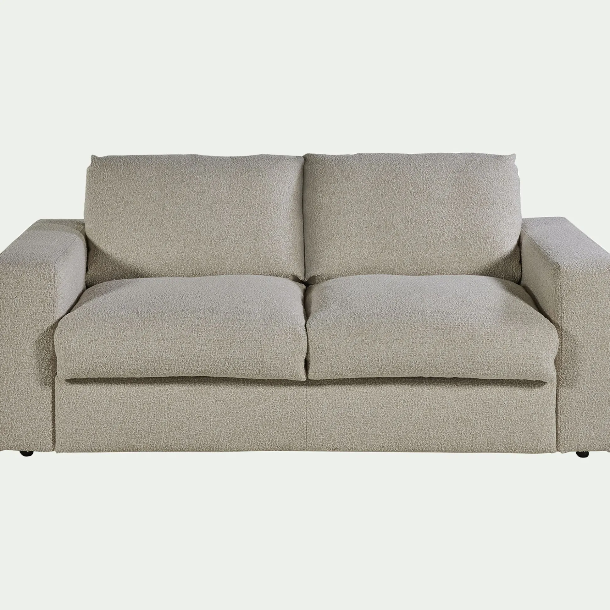 Canapé 3 places convertible bouclette dasco - blanc écru