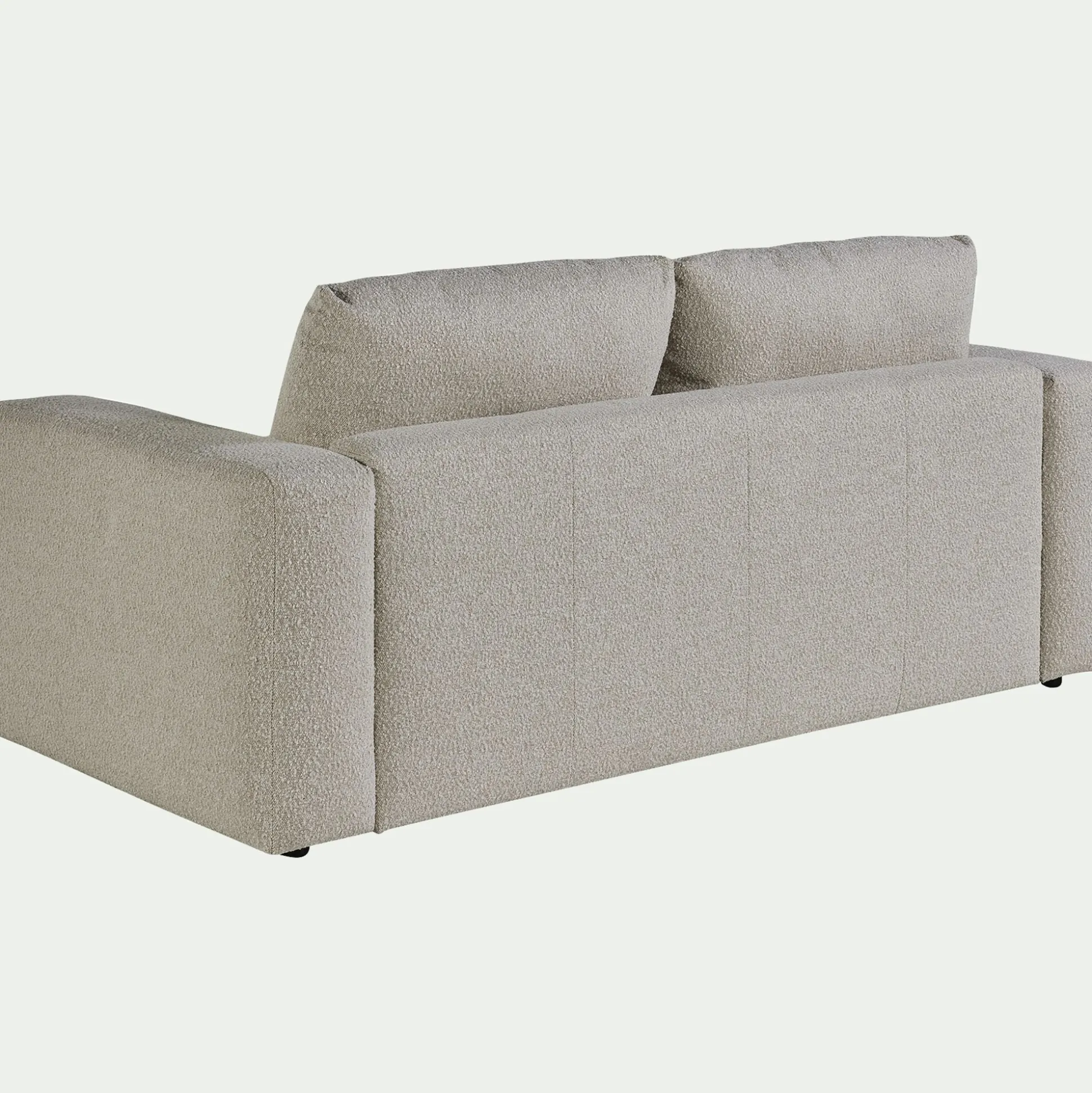 Canapé 3 places convertible bouclette dasco - blanc écru