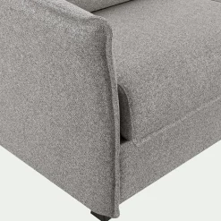 Canapé 4 places convertible en tissu Stella avec matelas densité 25kg/m3 - gris moyen
