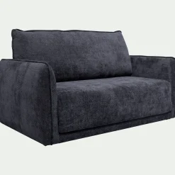 Canapé 2 places convertible en tissu Eden - bleu marine