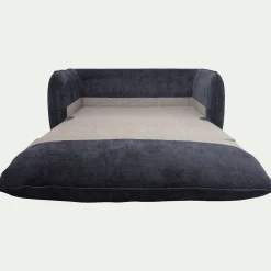 Canapé 2 places convertible en tissu Eden - bleu marine
