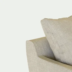 Canapé 4 places convertible en tissu mixte - beige alpilles