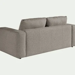 Canapé 3 places convertible bouclette dasco - gris clair