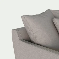 Canapé 2 places convertible en tissu - gris borie