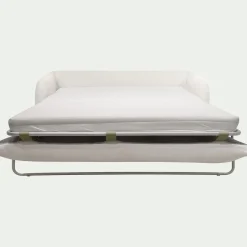 Canapé 4 places convertible en lin - blanc