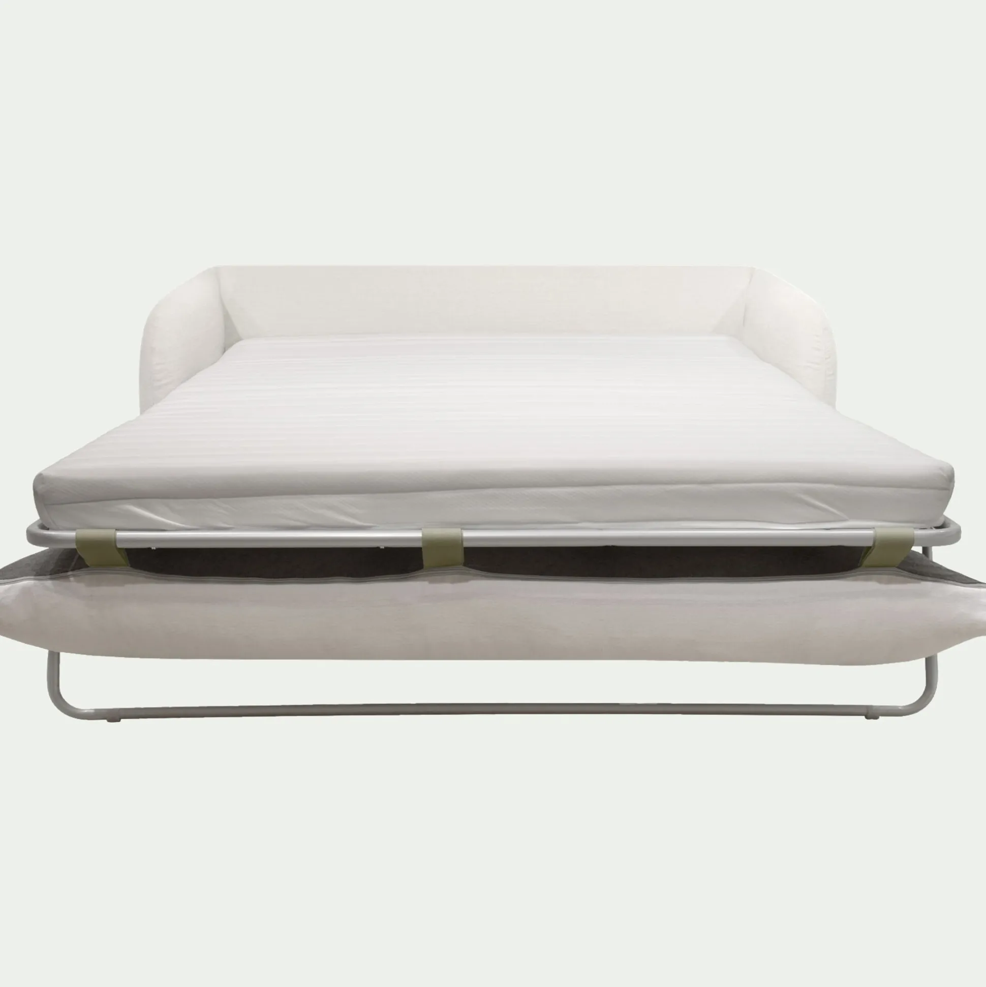 Canapé 3 places convertible en lin - blanc