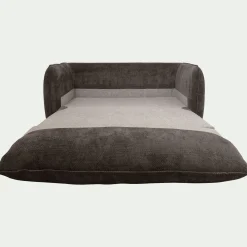 Canapé 2 places convertible en tissu Eden - marron