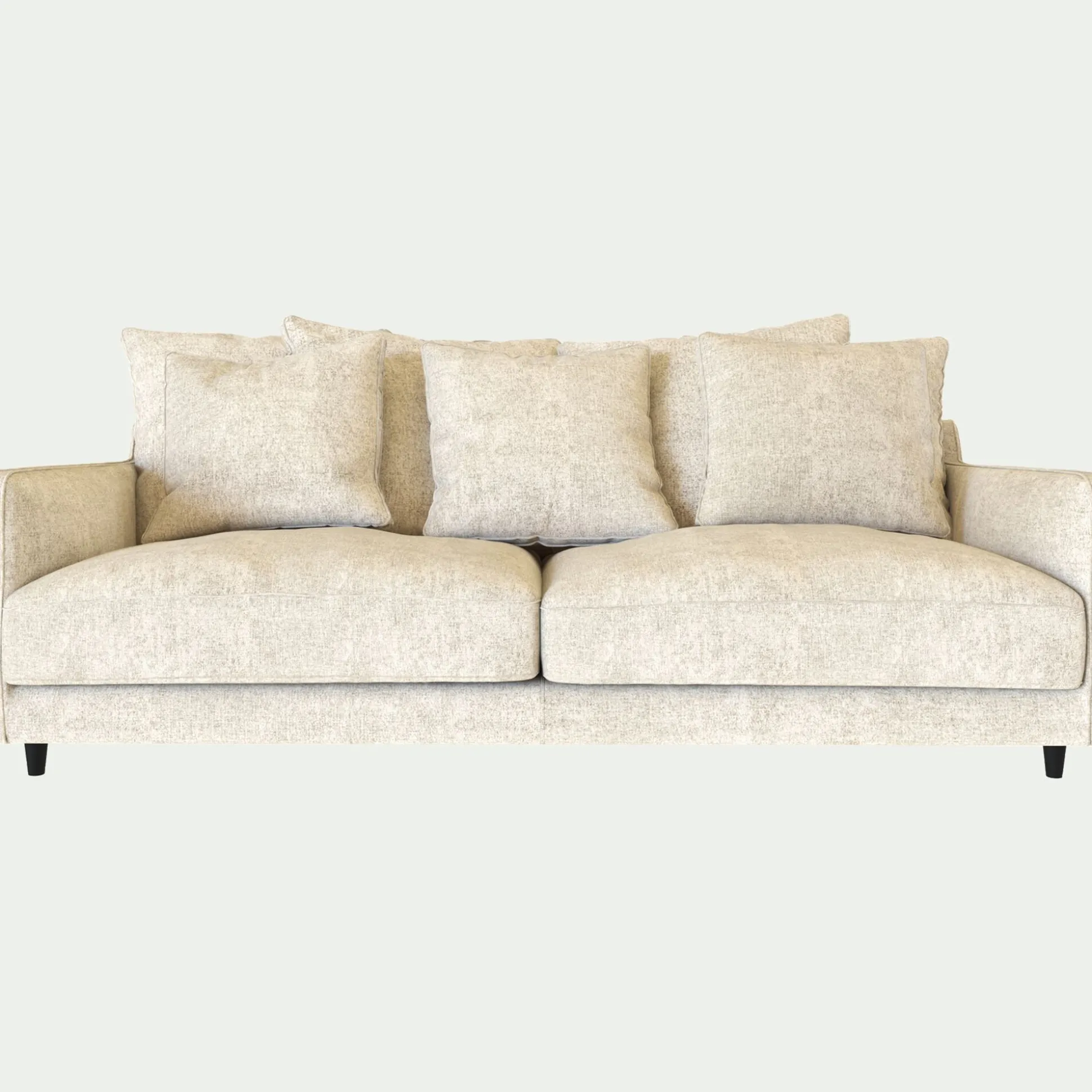 Canapé 4 places convertible en tissu genesis - blanc ventoux