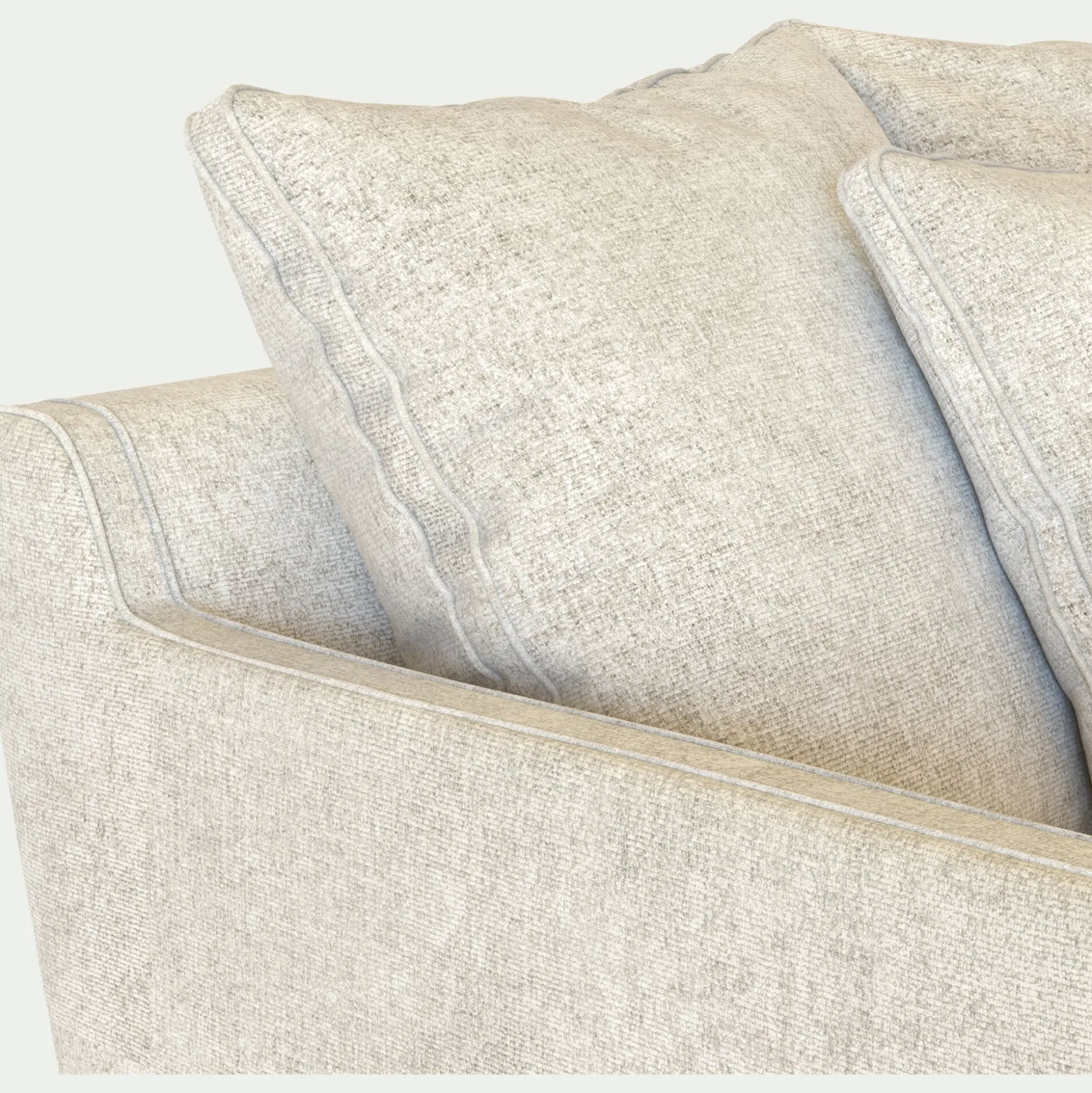 Canapé 4 places convertible en tissu genesis - blanc ventoux