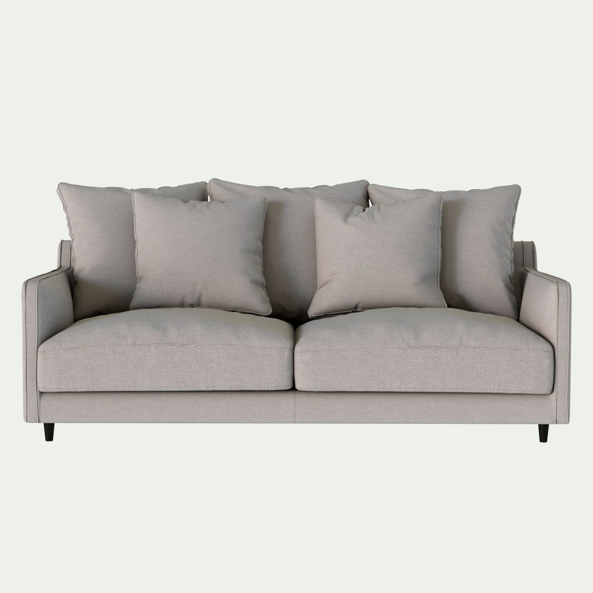 Canapé 3 places convertible en tissu - gris borie