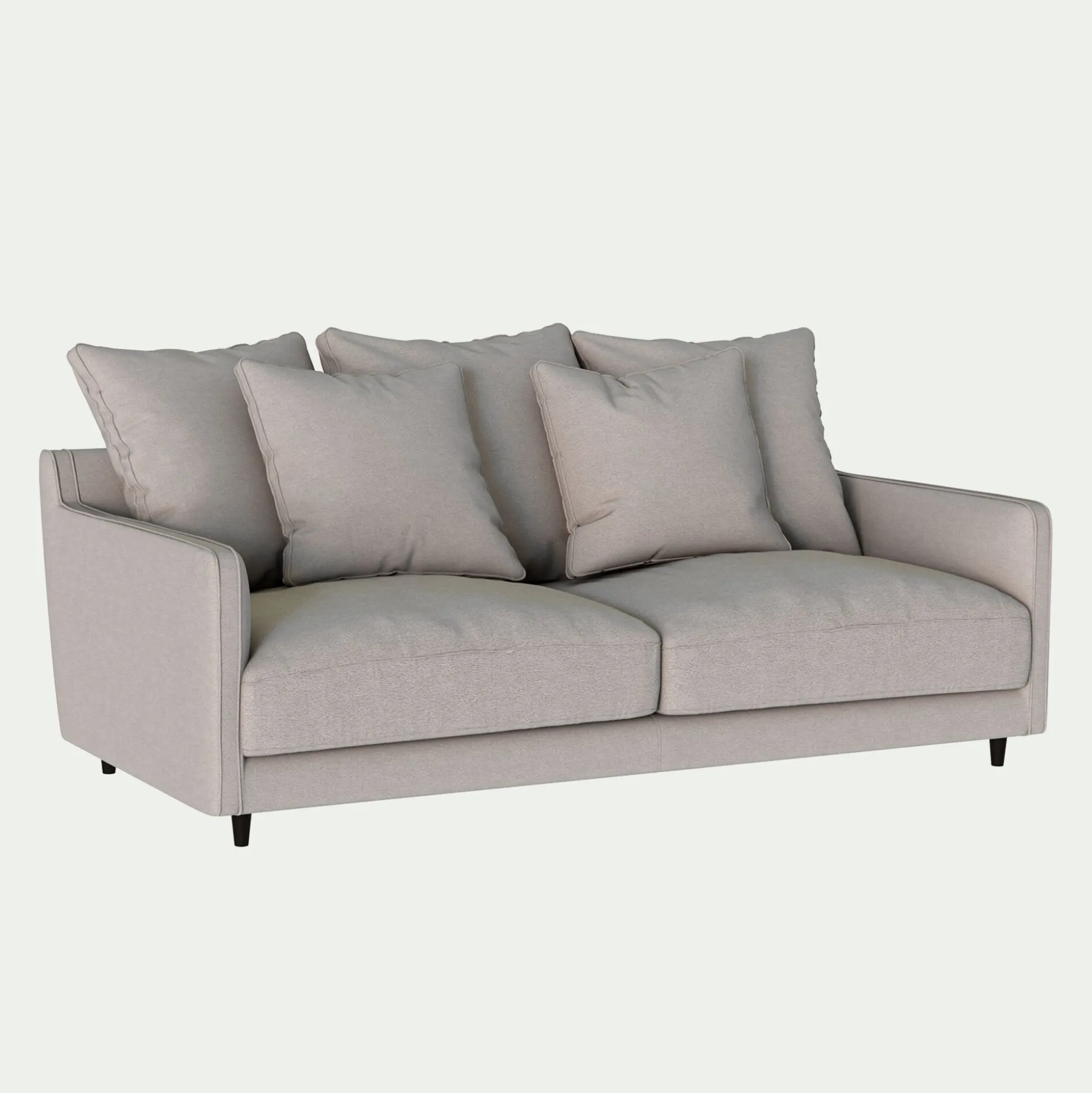 Canapé 3 places convertible en tissu - gris borie