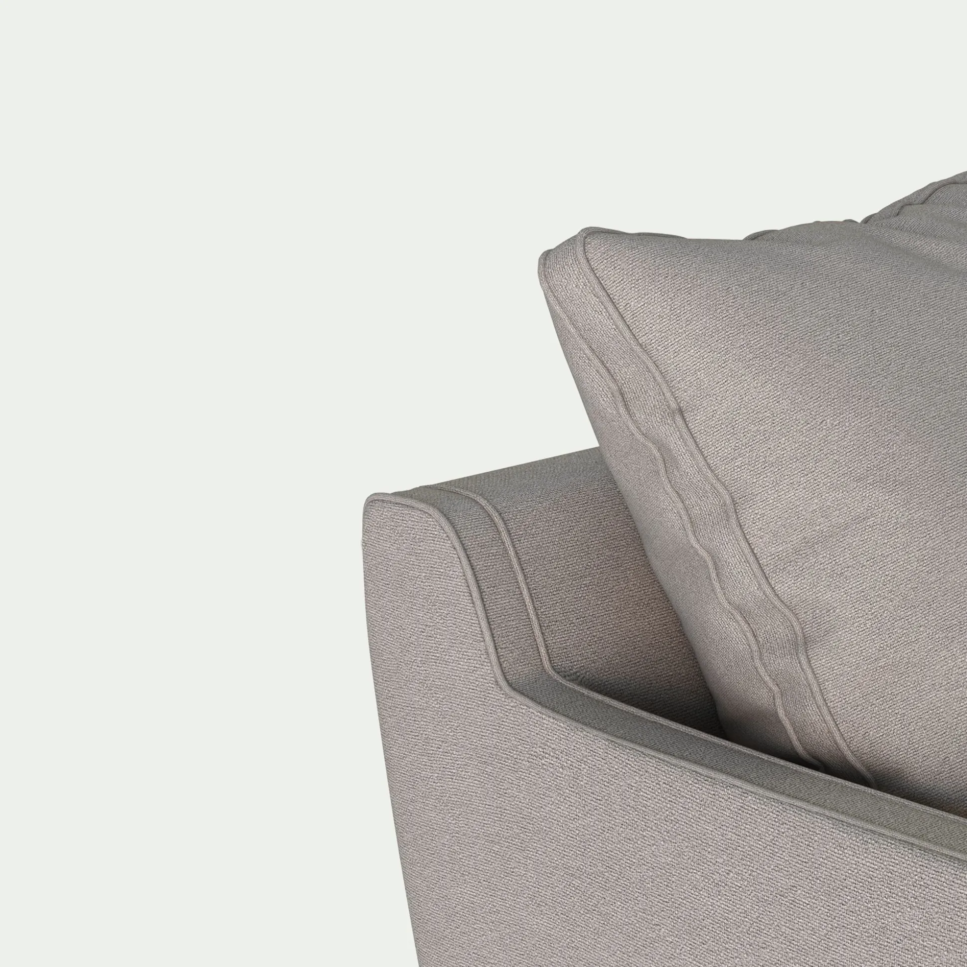 Canapé 3 places convertible en tissu - gris borie