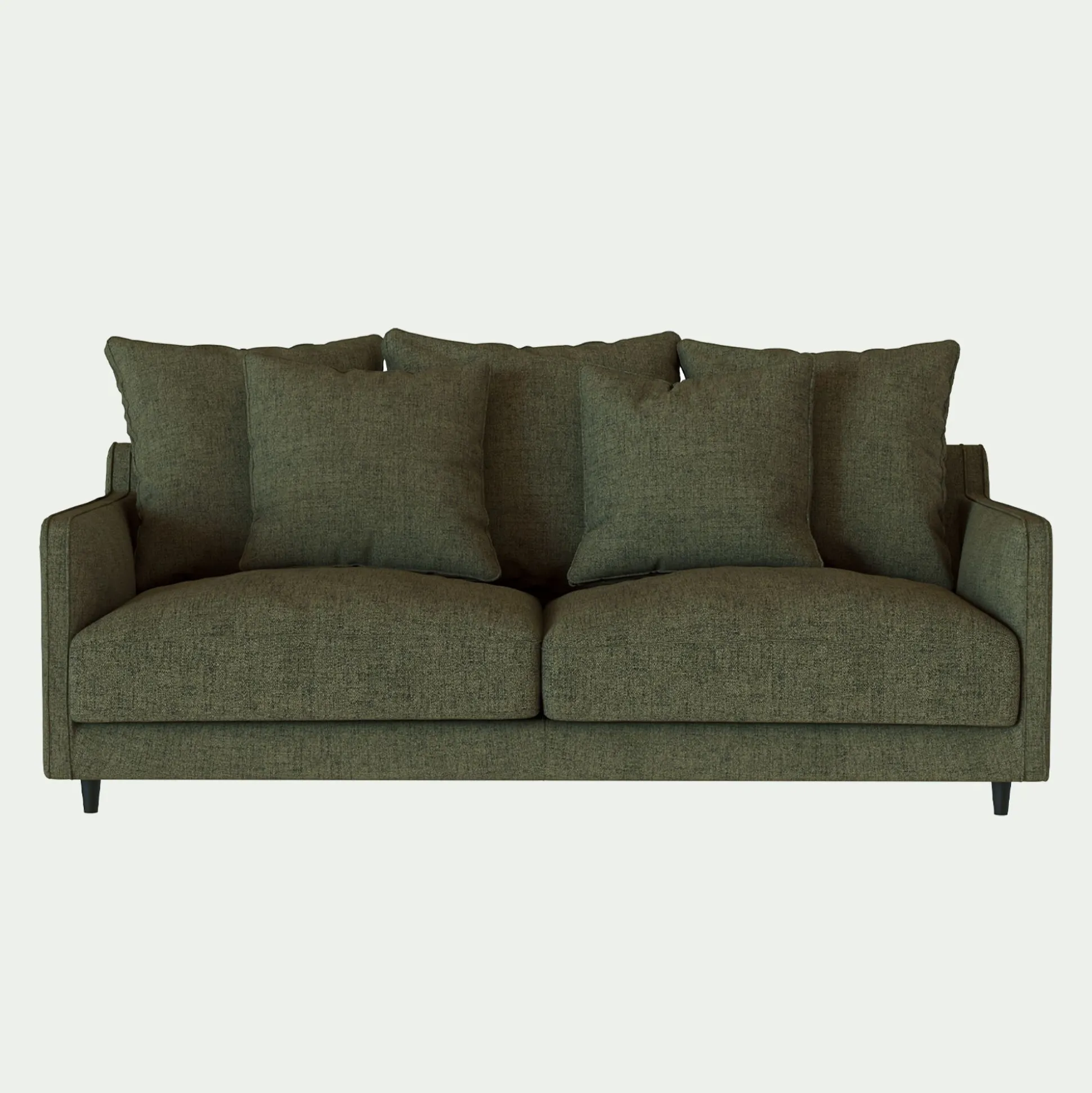 Canapé 3 places convertible en tissu - vert cèdre