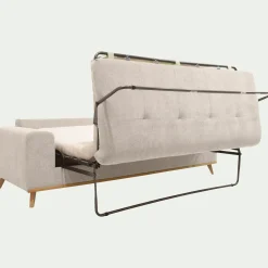 Canapé 4 places convertible en tissu Storm - beige roucas