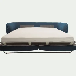 Canapé 4 places convertible en tissu Nature - bleu