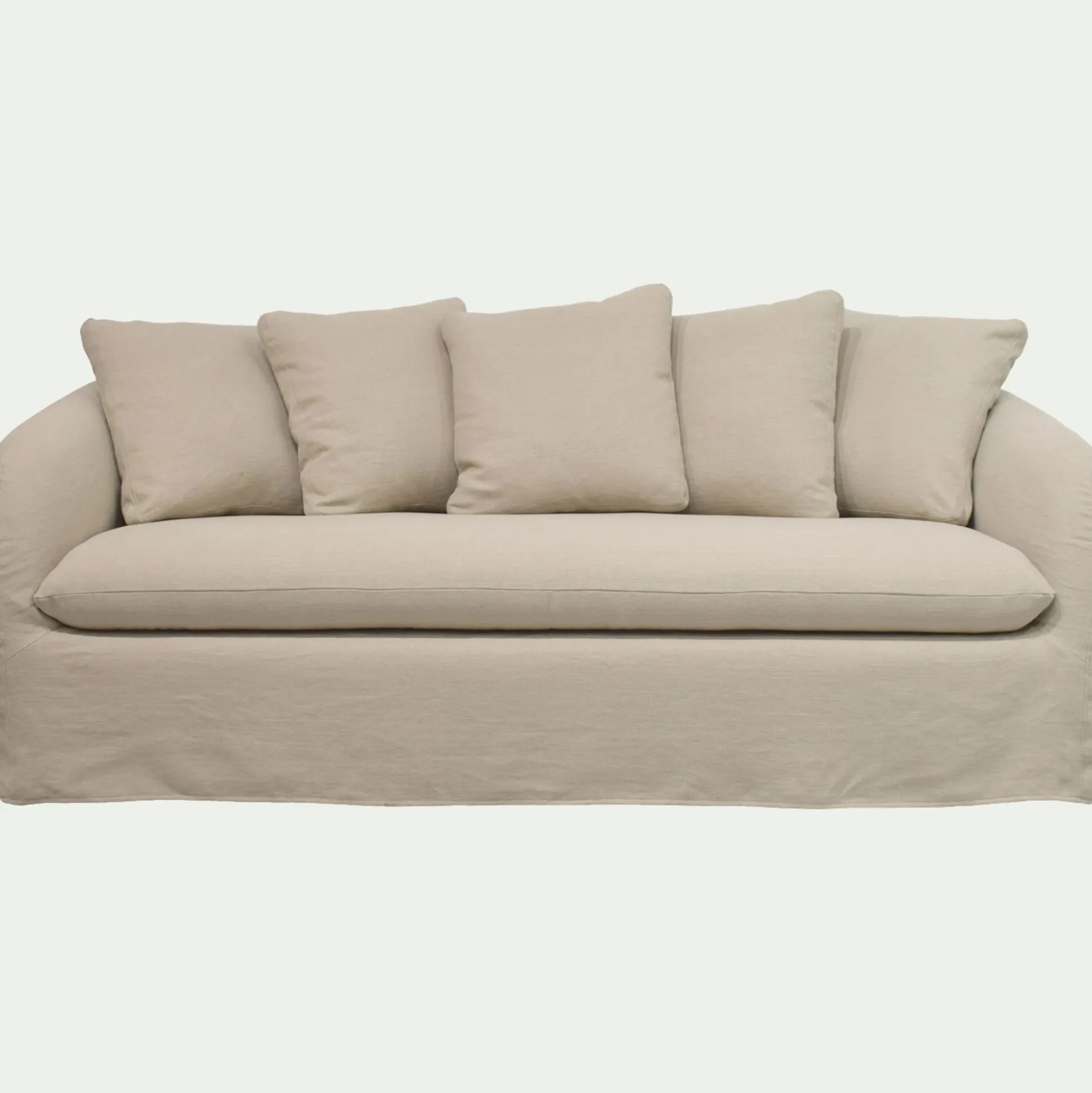 Canapé 3 places convertible en lin - beige alpilles