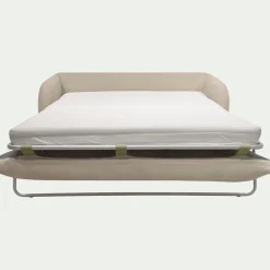 Canapé 3 places convertible en lin - beige alpilles