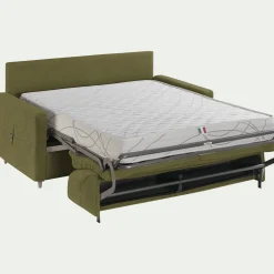 Canapé 4 places convertible en tissu Sogno densité 35kg/m3 - vert cèdre