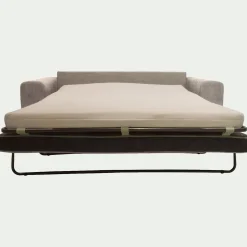 Canapé 3 places convertible en tissu storm - taupe