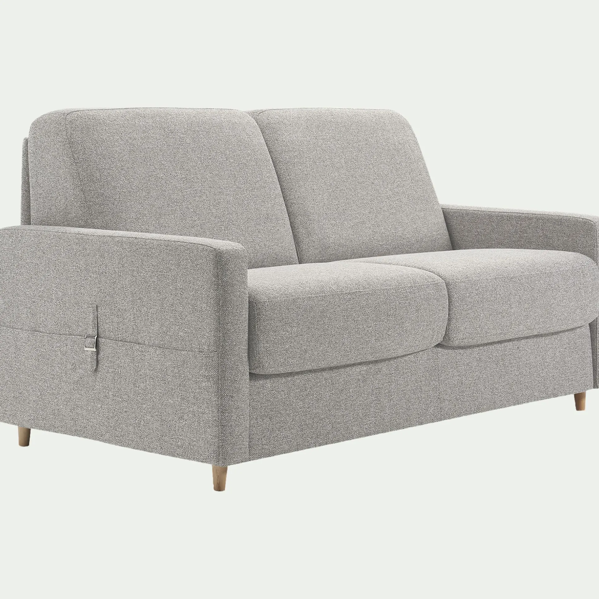 Canapé 4 places convertible en tissu matelas densité 25kg/m3 - gris borie