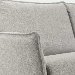 Canapé 4 places convertible en tissu Sogno avec matelas densité 35kg/m3 - gris borie