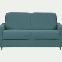 Canapé 3 places convertible en tissu Sogno densité 35kg/m3 - bleu