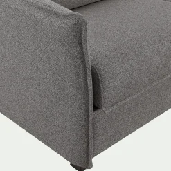 Canapé 3 places convertible en tissu Stella avec matelas densité 25kg/m3 - gris anthracite