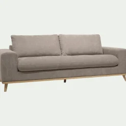 Canapé 4 places convertible en tissu Storm - taupe