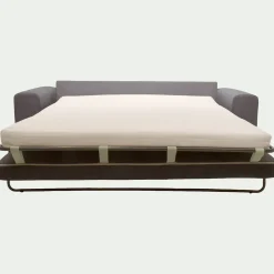 Canapé 4 places convertible en tissu Crown - gris restanque