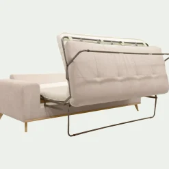 Canapé 4 places convertible en tissu Crown - beige roucas