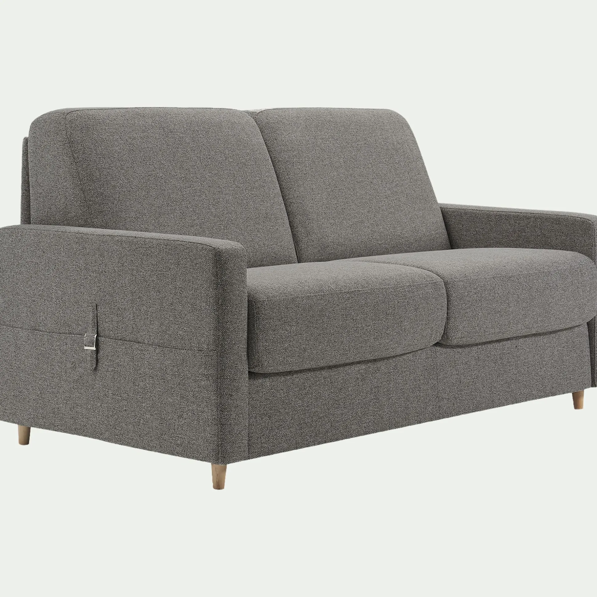 Canapé 4 places convertible en tissu matelas densité 25kg/m3 - gris anthracite