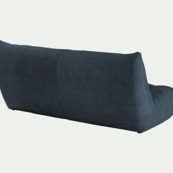 Canapé 4 places en fixe en tissu chenille - bleu marine