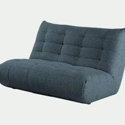 Canapé 3 places en tissu bouclette - bleu