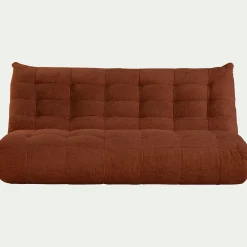 Canapé 4 places en tissu chenille - brun rustrel