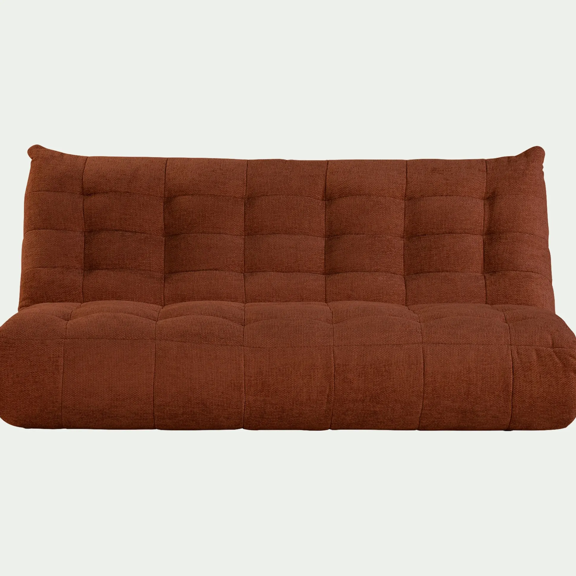 Canapé 4 places en tissu chenille - brun rustrel